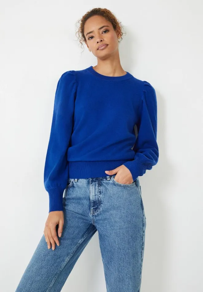 Hush Jumpers and Cardigans Women Lilah Sleeve Detail Knitted Jumper Bright Blue