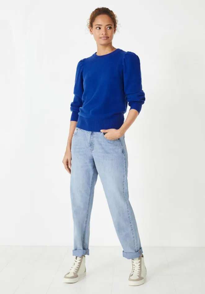 Hush Jumpers and Cardigans Women Lilah Sleeve Detail Knitted Jumper Bright Blue