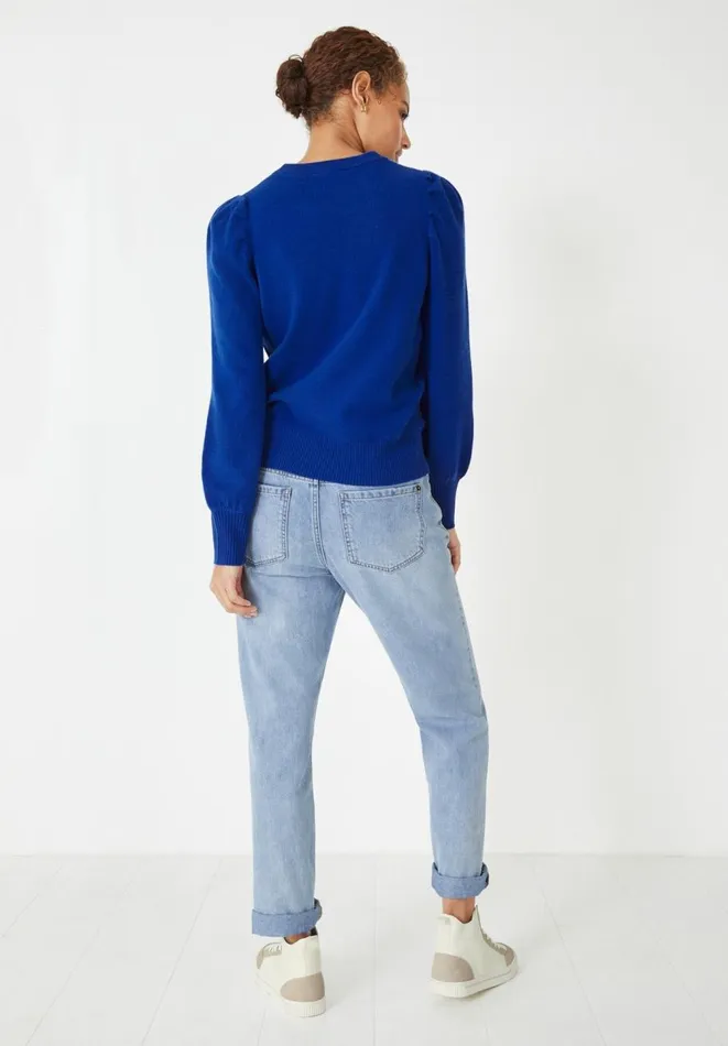 Hush Jumpers and Cardigans Women Lilah Sleeve Detail Knitted Jumper Bright Blue