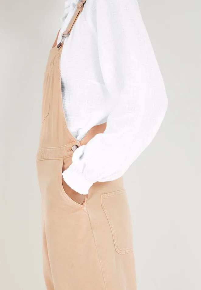 Hush Jumpsuits Women Brier Cotton Twill Dungarees Washed Sand