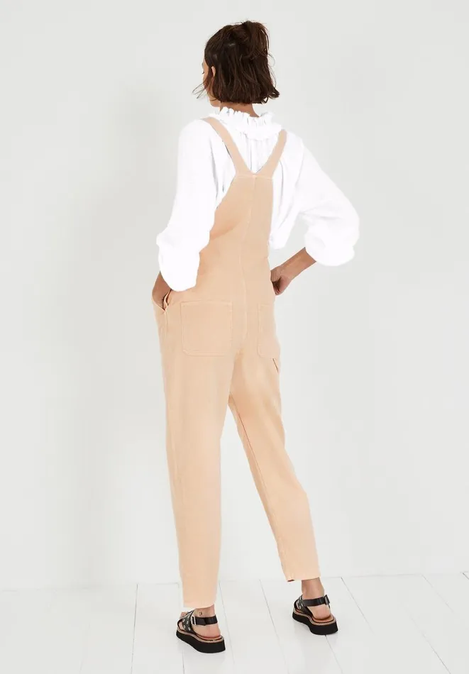Hush Jumpsuits Women Brier Cotton Twill Dungarees Washed Sand
