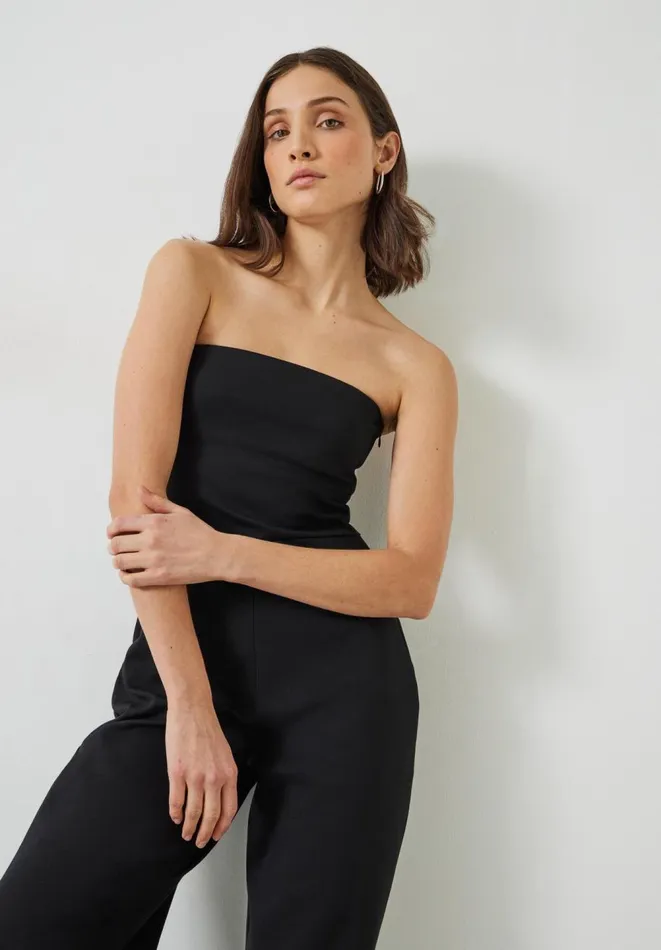 Hush Jumpsuits Women Izzie Wide Leg Bandeau Jumpsuit Black Hush Jumpsuits Women Izzie Wide Leg Bandeau Jumpsuit Black