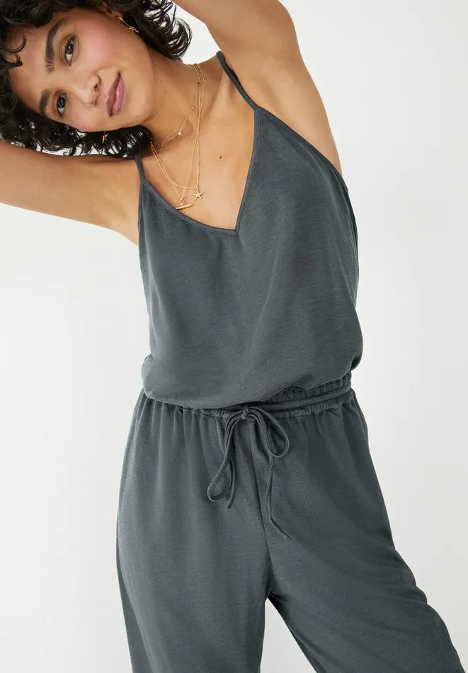 Hush Jumpsuits Women Jodie Racer Back Jumpsuit Washed Black