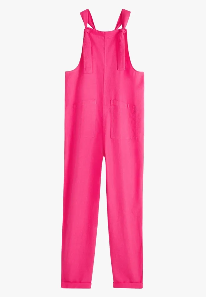 Hush Jumpsuits Women Linen Summer Dungarees Pink Peacock