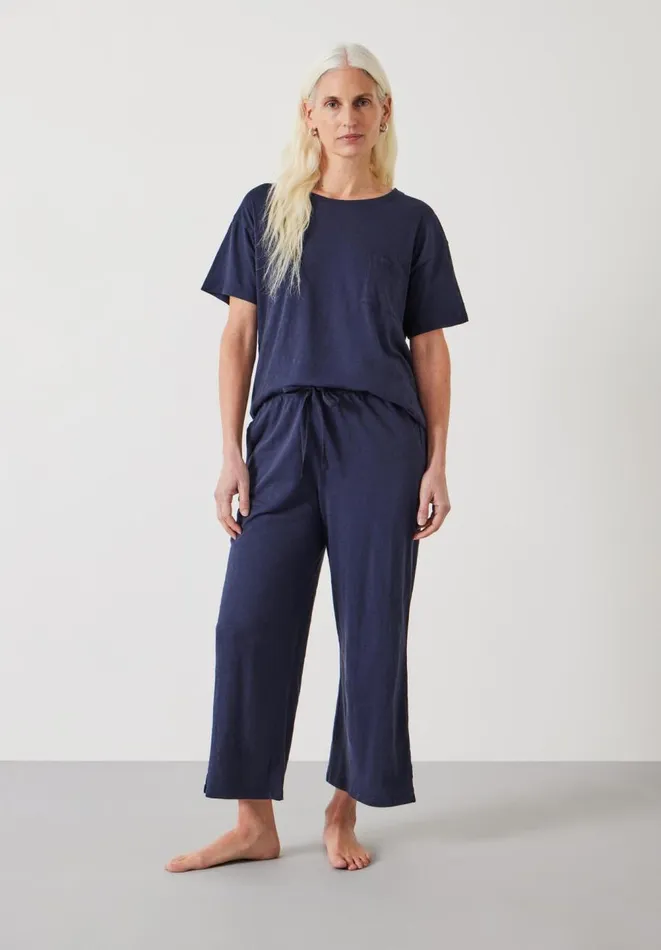 Hush Pyjamas and Nightwear Women Mila Cotton Culotte Pyjamas Midnight Navy