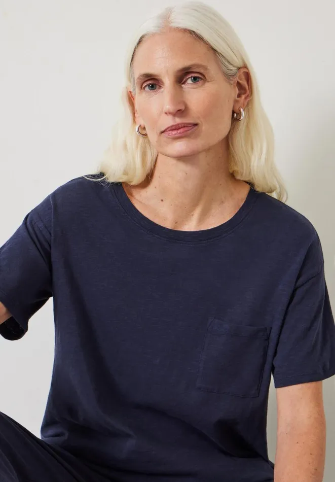 Hush Pyjamas and Nightwear Women Mila Cotton Culotte Pyjamas Midnight Navy