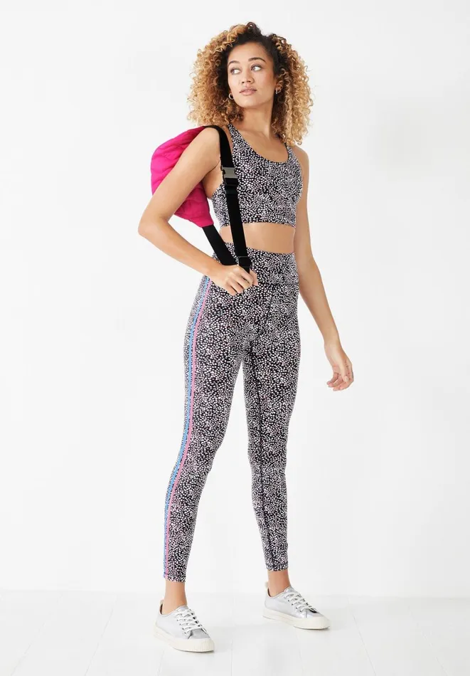 Hush Pyjamas and Nightwear Women Victoria Contrast Sports Bra Animal Blackpink
