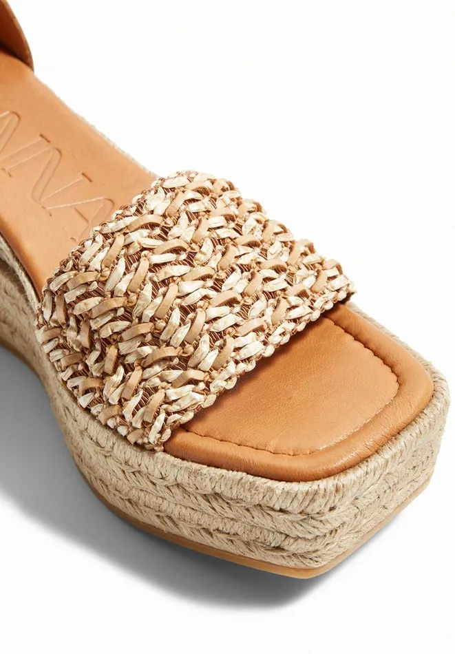 Hush Sandals Women Riad Espadrille Wedge Tan Hush Sandals Women Riad Espadrille Wedge Tan