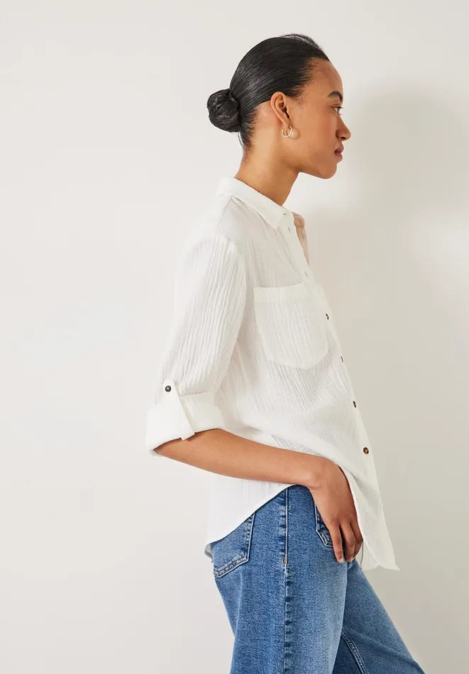 Hush Shirts and Blouses Women Alannah Cotton Shirt Ecru