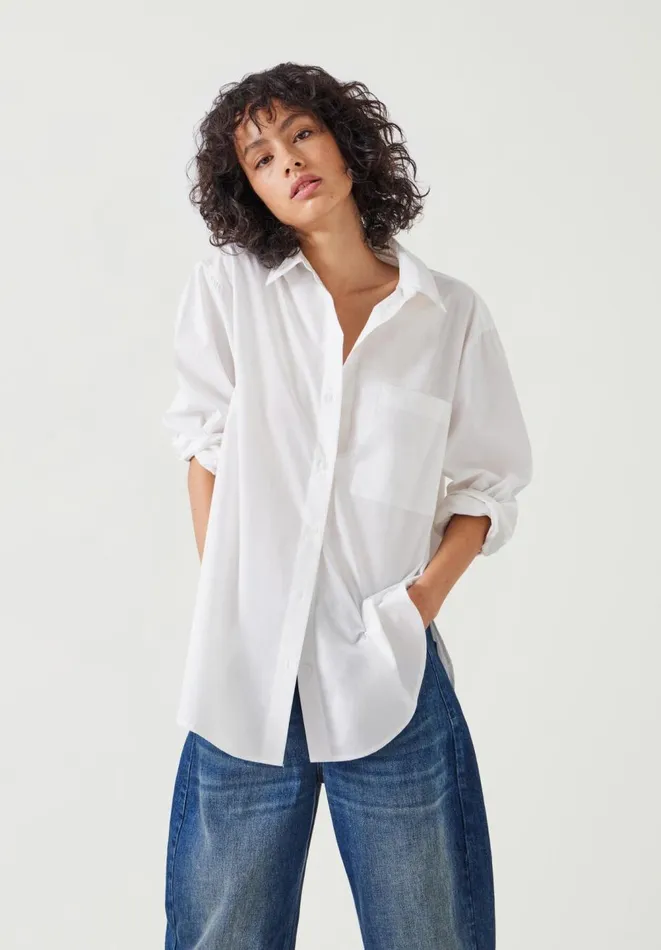 Hush Shirts and Blouses Women Coleena Oversized Shirt White