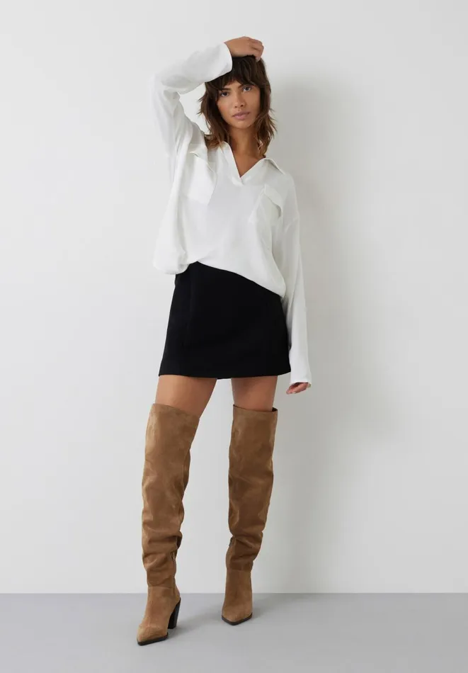 Hush Shirts and Blouses Women Kaz Pocket Shirt Ecru Hush Shirts and Blouses Women Kaz Pocket Shirt Ecru