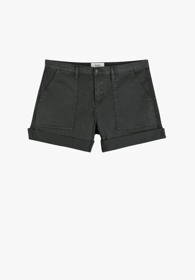 Hush Shorts Women StretchCotton Chino Shorts Washed Black Hush Shorts Women StretchCotton Chino Shorts Washed Black