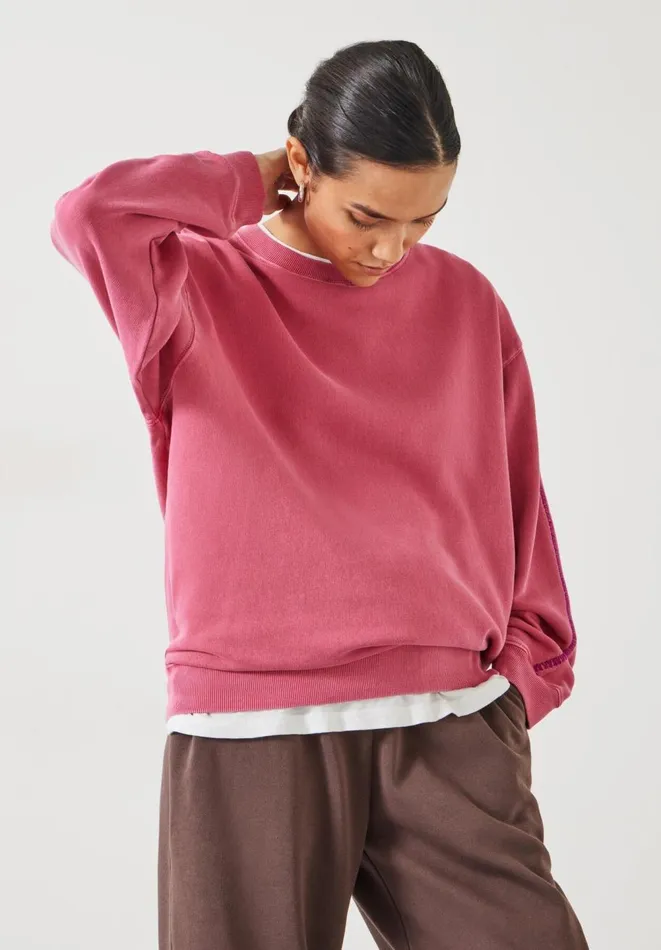 Hush Sweatshirts and Hoodies Women Contrast Stitch Sweatshirt Bright Pink Hush Sweatshirts and Hoodies Women Contrast Stitch Sweatshirt Bright Pink