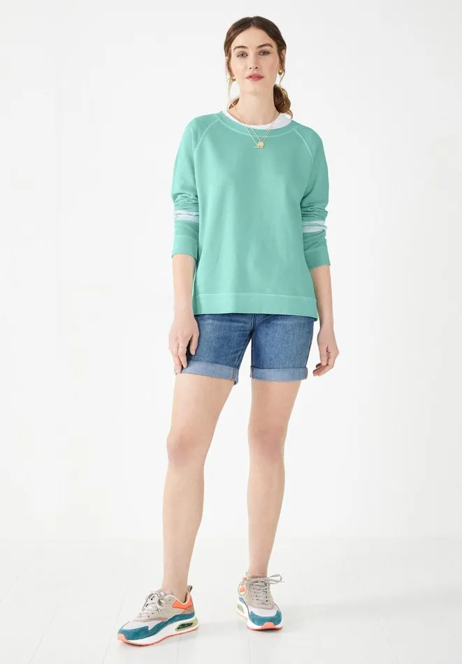 Hush Sweatshirts and Hoodies Women Cosima Relaxed Sweatshirt Washed Aqua