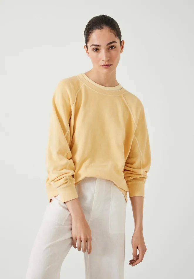 Hush Sweatshirts and Hoodies Women Kara Lightweight Sweatshirt Butter Lemon