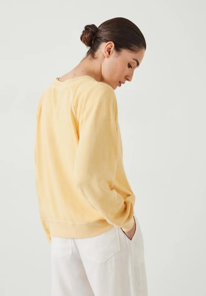 Hush Sweatshirts and Hoodies Women Kara Lightweight Sweatshirt Butter Lemon