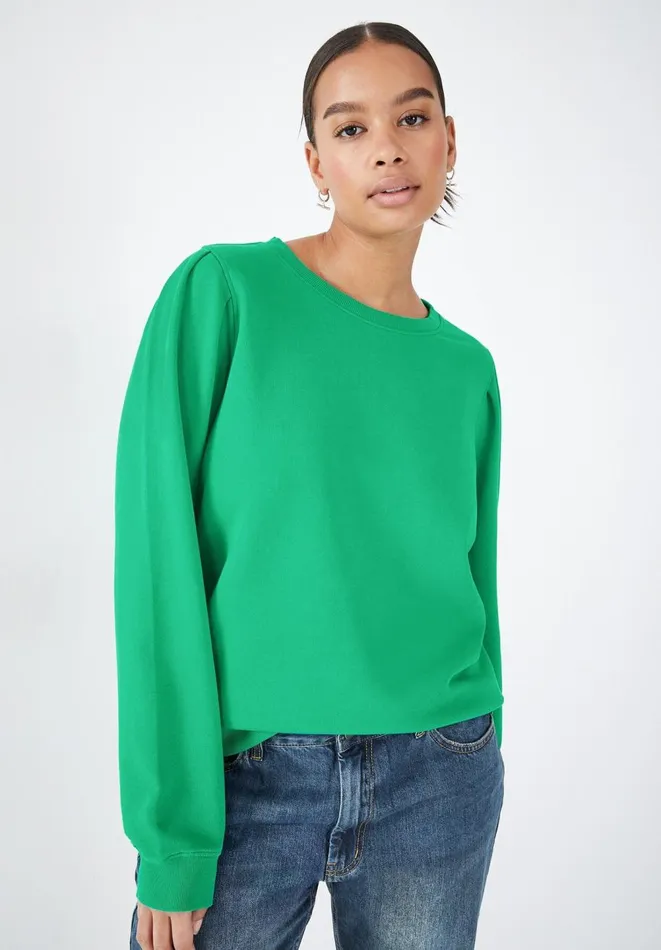 Hush Sweatshirts and Hoodies Women Minerva Pleat Sleeve Sweatshirt Vivid Green