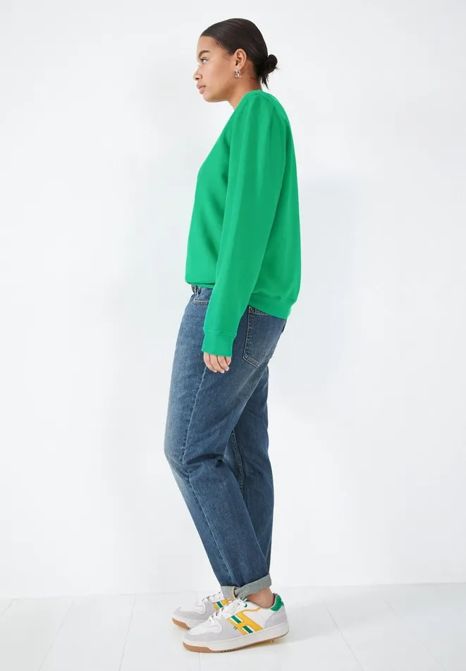 Hush Sweatshirts and Hoodies Women Minerva Pleat Sleeve Sweatshirt Vivid Green Hush Sweatshirts and Hoodies Women Minerva Pleat Sleeve Sweatshirt Vivid Green
