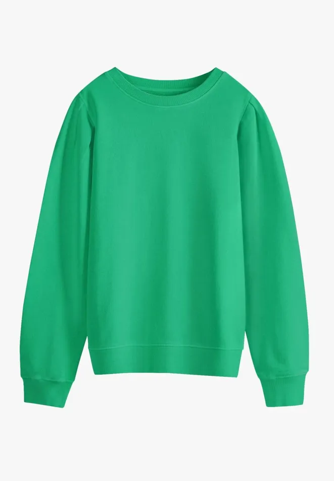 Hush Sweatshirts and Hoodies Women Minerva Pleat Sleeve Sweatshirt Vivid Green Hush Sweatshirts and Hoodies Women Minerva Pleat Sleeve Sweatshirt Vivid Green