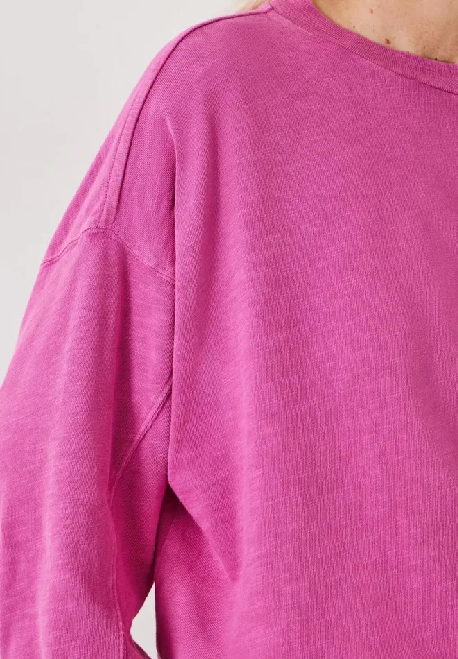 Hush Tops and Tshirts Women Alora Brushed Oversized Top Vibrant Pink
