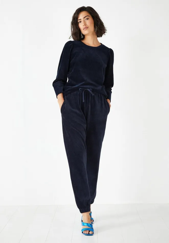 Hush Tops and Tshirts Women Belle Cord Jersey Top Midnight Navy