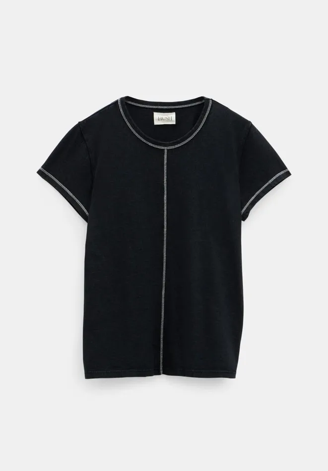 Hush Tops and Tshirts Women Danika Stitch Detail TShirt Black Onyx Hush Tops and Tshirts Women Danika Stitch Detail TShirt Black Onyx