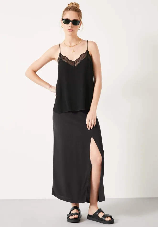 Hush Tops and Tshirts Women Estella Lace Cami Black Hush Tops and Tshirts Women Estella Lace Cami Black