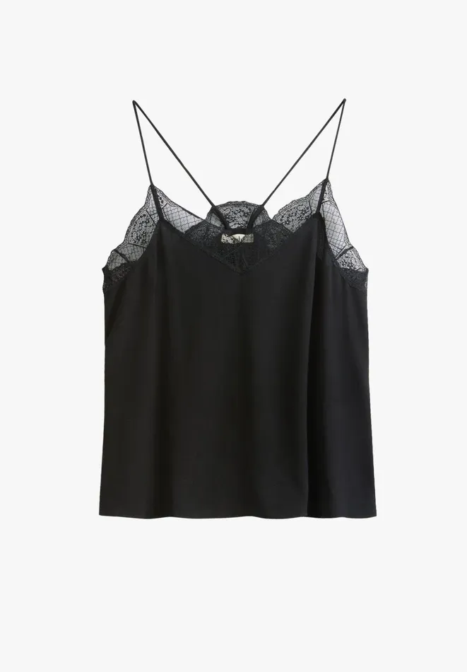 Hush Tops and Tshirts Women Estella Lace Cami Black Hush Tops and Tshirts Women Estella Lace Cami Black