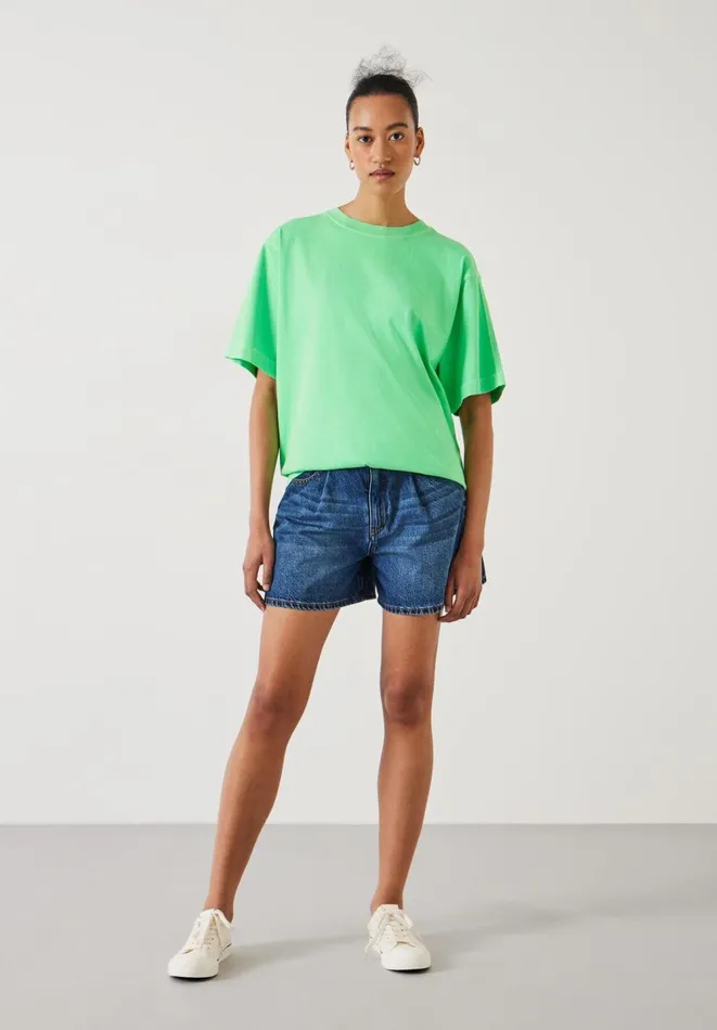 Hush Tops and Tshirts Women Flo Oversized Cotton TShirt Poison Green