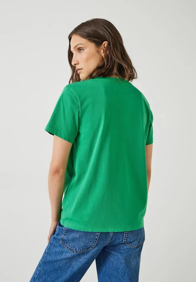 Hush Tops and Tshirts Women French Exit Cotton TShirt Green
