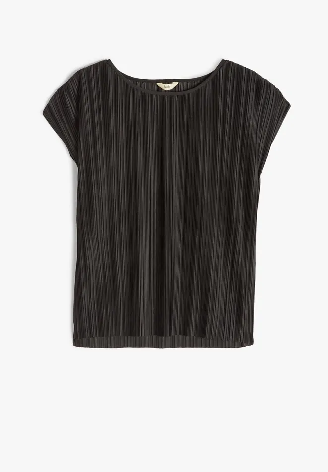 Hush Tops and Tshirts Women Jodie Plisse Top Black Hush Tops and Tshirts Women Jodie Plisse Top Black