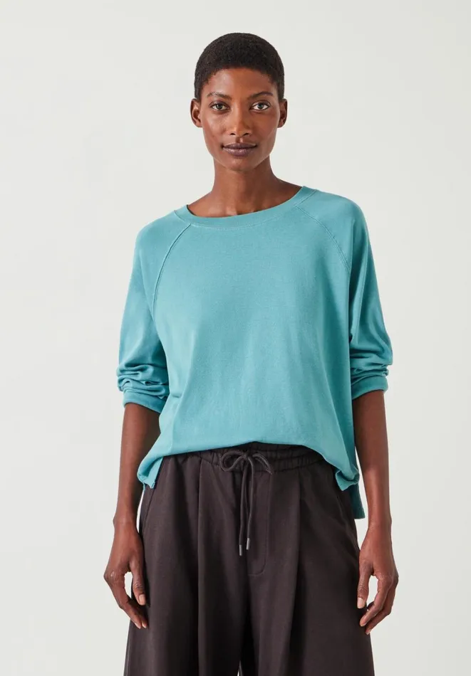 Hush Tops and Tshirts Women Matilda Cotton Raglan Top Green
