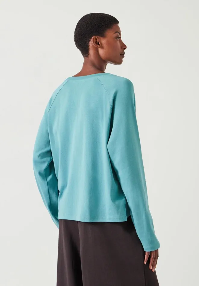 Hush Tops and Tshirts Women Matilda Cotton Raglan Top Green Hush Tops and Tshirts Women Matilda Cotton Raglan Top Green