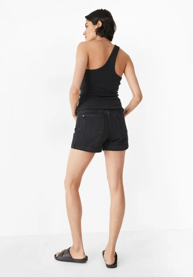 Hush Tops and Tshirts Women Nula One Shoulder Vest Black