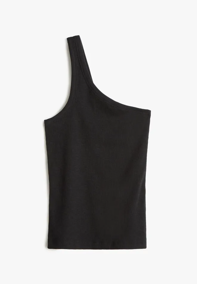 Hush Tops and Tshirts Women Nula One Shoulder Vest Black