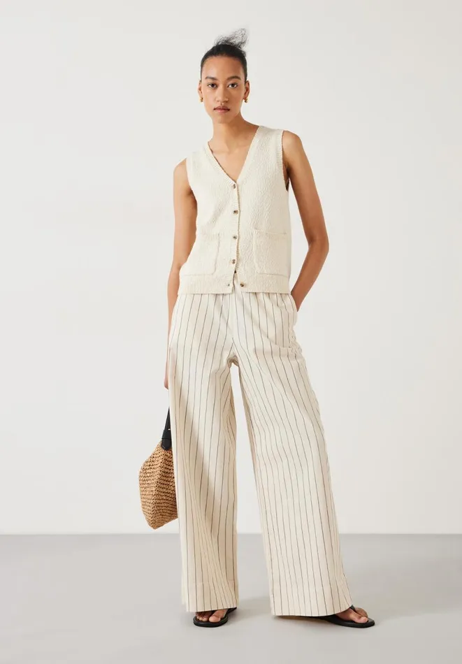 Hush Tops and Tshirts Women Ottiline Knitted Waistcoat Soft White