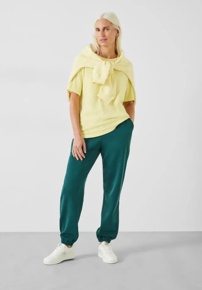 Hush Tops and Tshirts Women Reagan Brushed Cotton TShirt Soft Yellow Hush Tops and Tshirts Women Reagan Brushed Cotton TShirt Soft Yellow