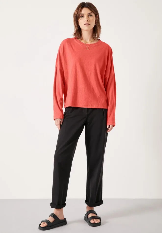 Hush Tops and Tshirts Women Soairse Seam Detail Dolmon Top Vibrant Red