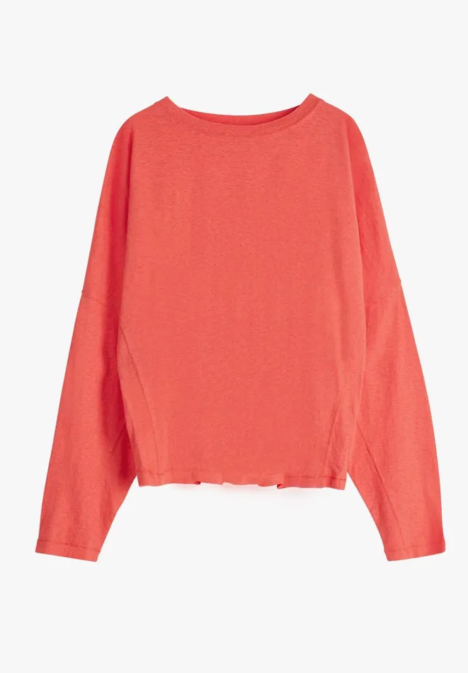 Hush Tops and Tshirts Women Soairse Seam Detail Dolmon Top Vibrant Red