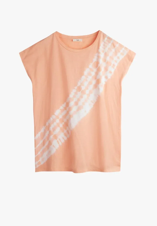 Hush Tops and Tshirts Women Tie Dye Cotton Boyfriend TShirt Coral Sunset Hush Tops and Tshirts Women Tie Dye Cotton Boyfriend TShirt Coral Sunset