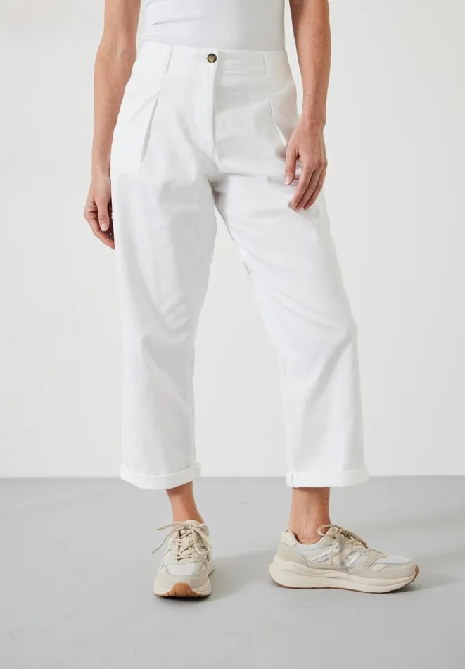 Hush Trousers Women Imogen Cotton Trousers White Hush Trousers Women Imogen Cotton Trousers White