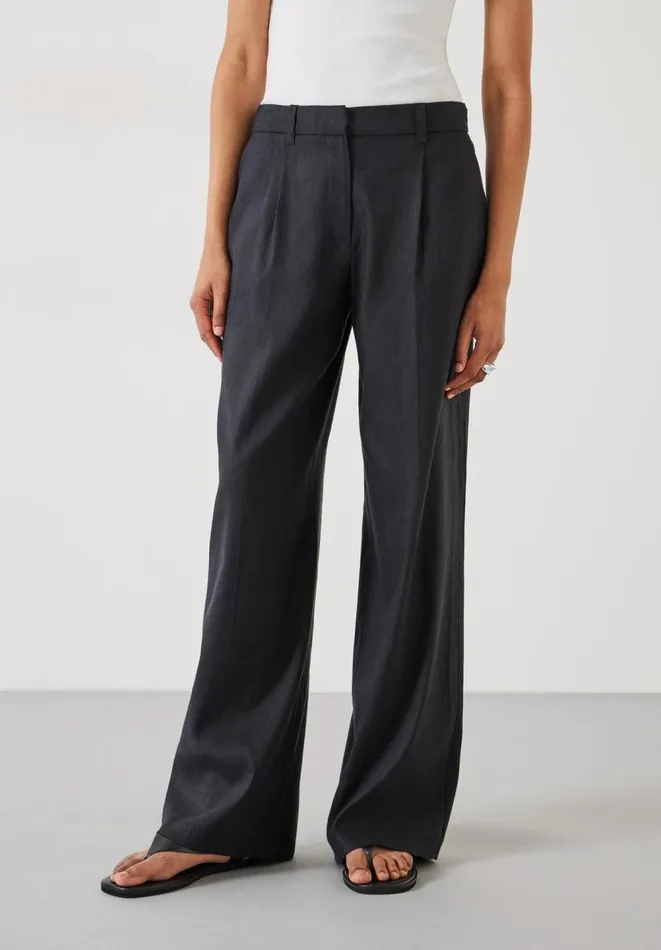 Hush Trousers Women Lana Linen Blend Trousers Black Hush Trousers Women Lana Linen Blend Trousers Black