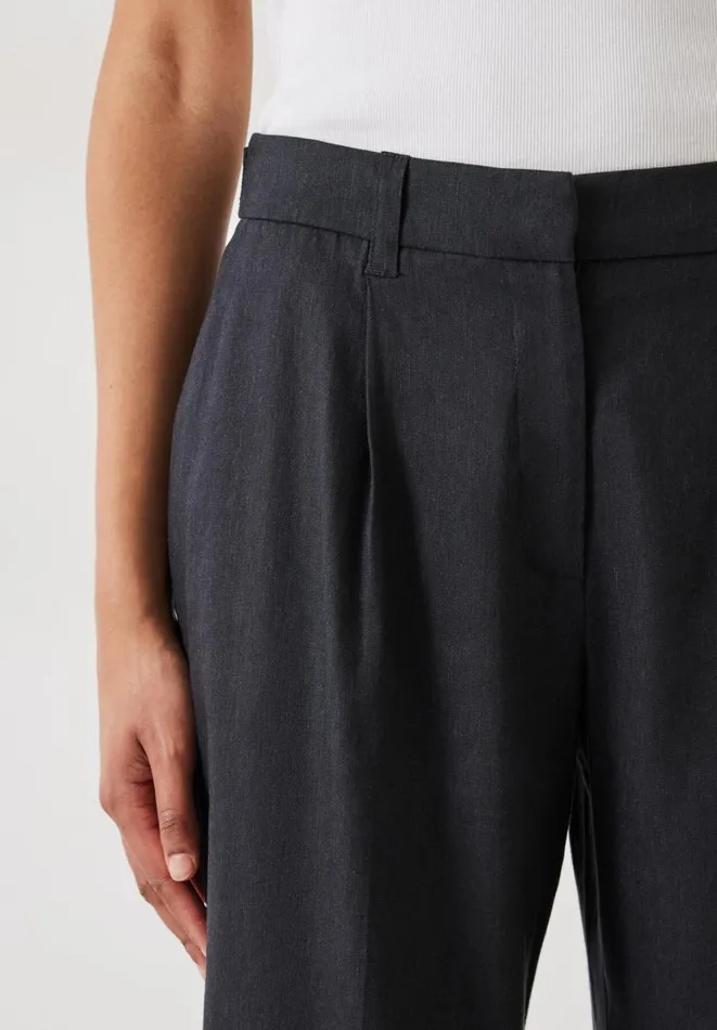 Hush Trousers Women Lana Linen Blend Trousers Black Hush Trousers Women Lana Linen Blend Trousers Black