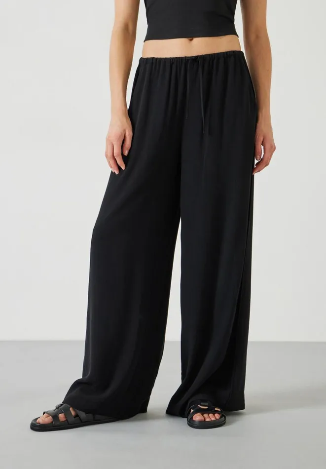 Hush Trousers Women Lyra Oversized Tie Waist Trousers Black Hush Trousers Women Lyra Oversized Tie Waist Trousers Black