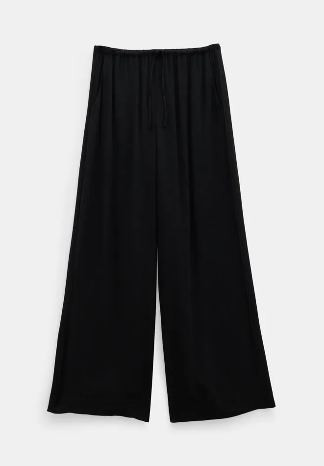 Hush Trousers Women Lyra Oversized Tie Waist Trousers Black Hush Trousers Women Lyra Oversized Tie Waist Trousers Black