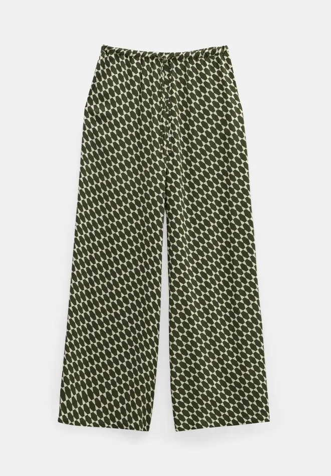 Hush Trousers Women Norah Relaxed Printed Wide Leg Trousers Geo Khaki Hush Trousers Women Norah Relaxed Printed Wide Leg Trousers Geo Khaki