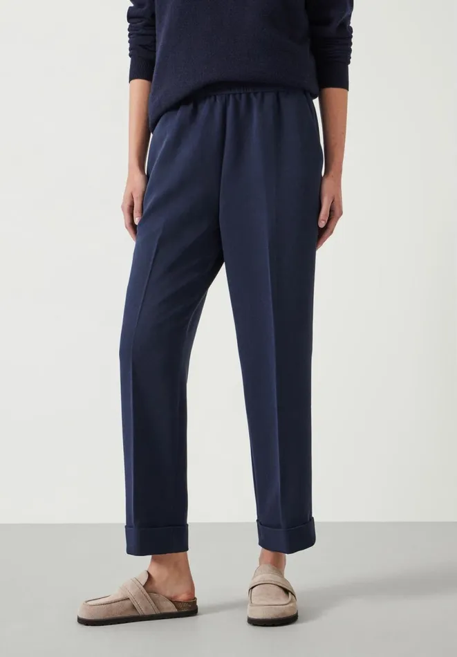 Hush Trousers Women Slim Pull On Suit Trousers Navy Hush Trousers Women Slim Pull On Suit Trousers Navy