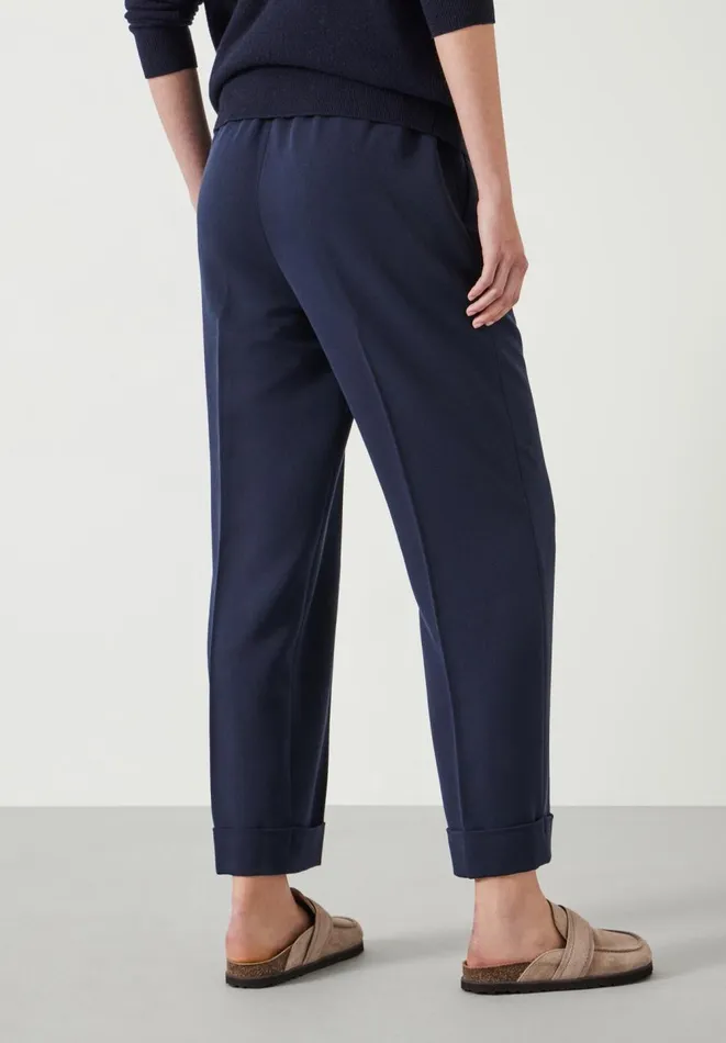 Hush Trousers Women Slim Pull On Suit Trousers Navy Hush Trousers Women Slim Pull On Suit Trousers Navy