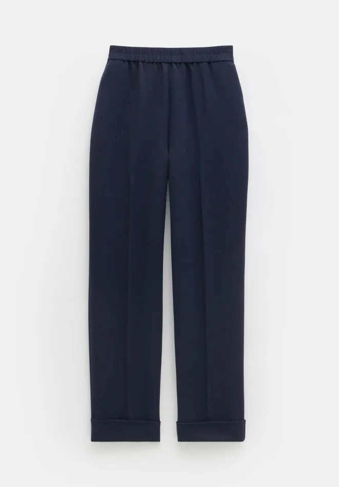 Hush Trousers Women Slim Pull On Suit Trousers Navy Hush Trousers Women Slim Pull On Suit Trousers Navy