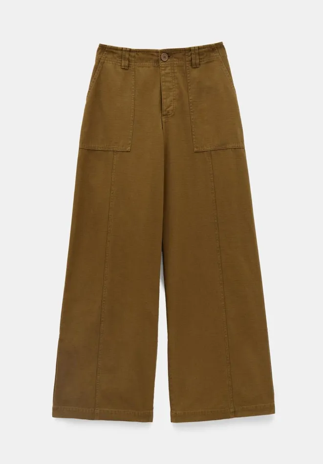 Hush Trousers Women Thea Wide Leg Trousers Olive